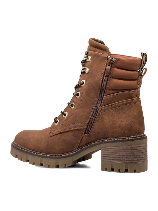 Lace Women's Ankle Boots Tabac Brown