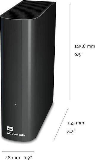 Western Digital Elements Desktop USB 3.0 External 3.5" HDD 26TB Black