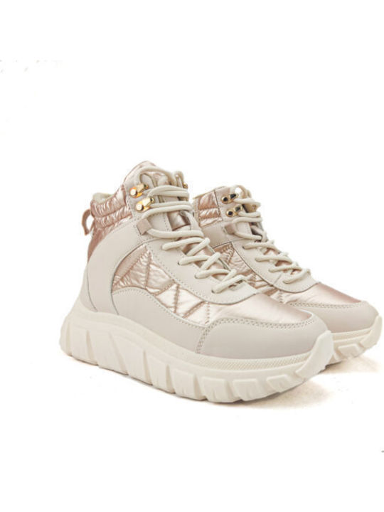 Women's Ankle Boots Platform Gold