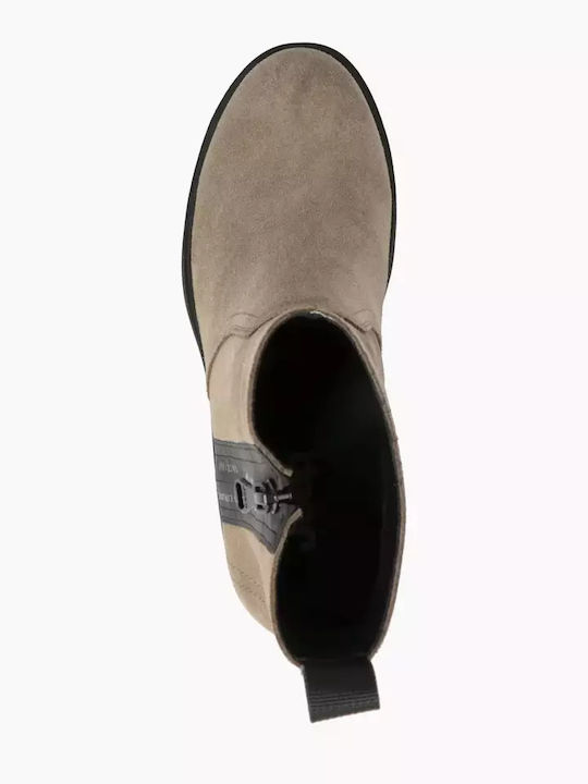 Leather Women's Ankle Boots Brown