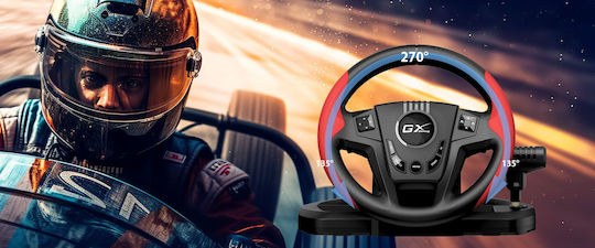 Genius SpeedMaster Τιμονιέρα με Πετάλια για PC / PS3 / PS4 με 270° Περιστροφής