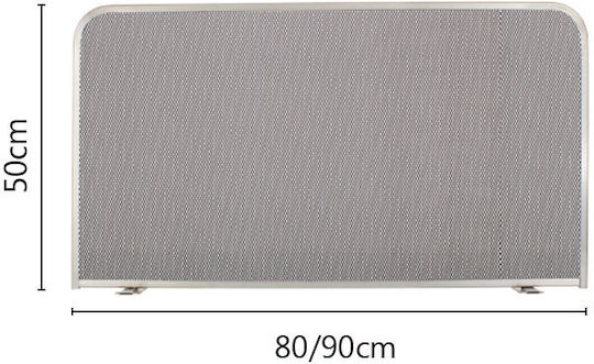 Zogometal Metallic Fireplace Screen with Panels 90x50cm Gold