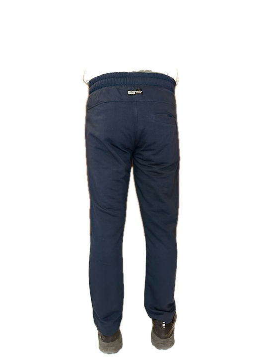 Sweatpants with Elastic Navy Blue