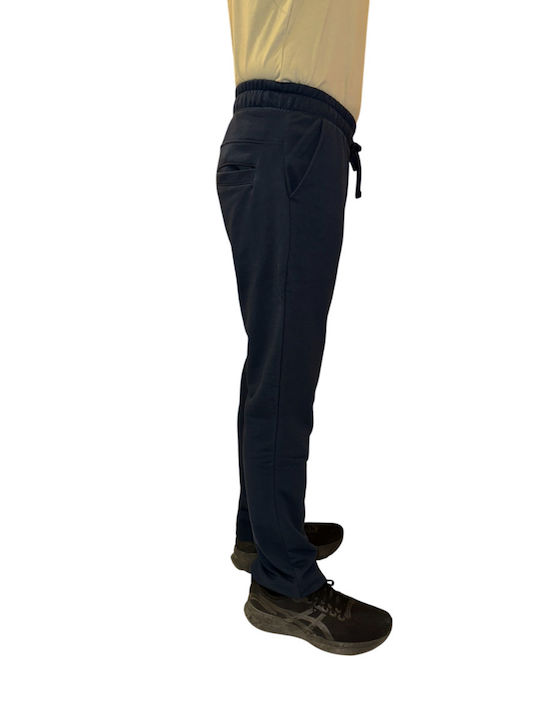 Sweatpants with Elastic Navy Blue