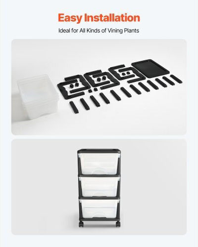 Vevor Toy Storage System made of Plastic Transparent 1pcs