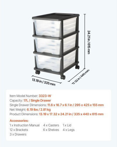 Vevor Toy Storage System made of Plastic Transparent 1pcs