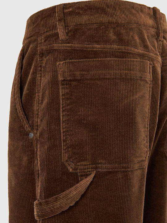 Trousers Chino in Loose Fit Brown