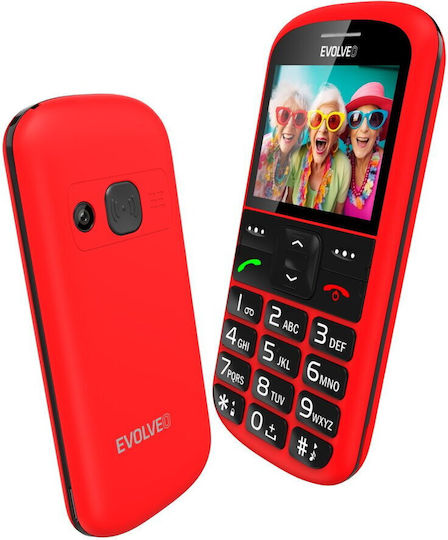 EasyPhone XS Single SIM Κινητό με Μεγάλα Κουμπιά Κόκκινο