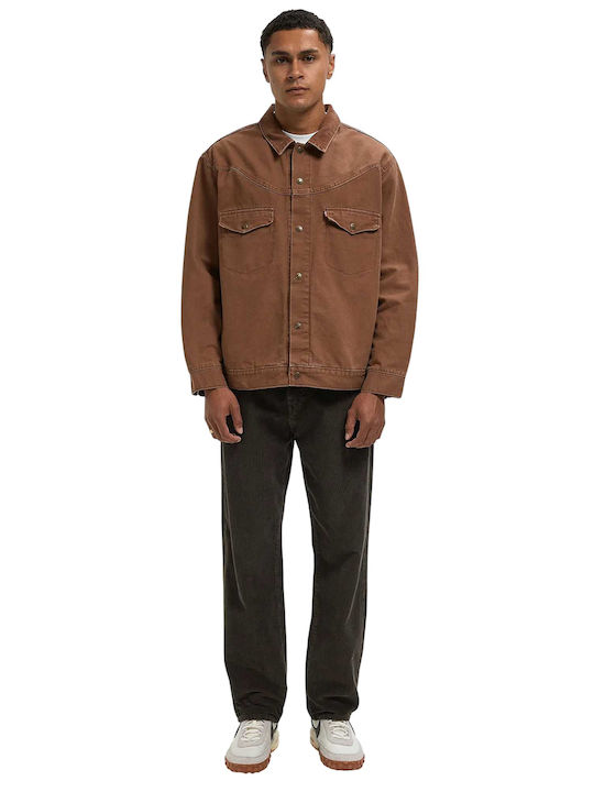 Men's Jeans Pants with Loose Straight Fit Khaki