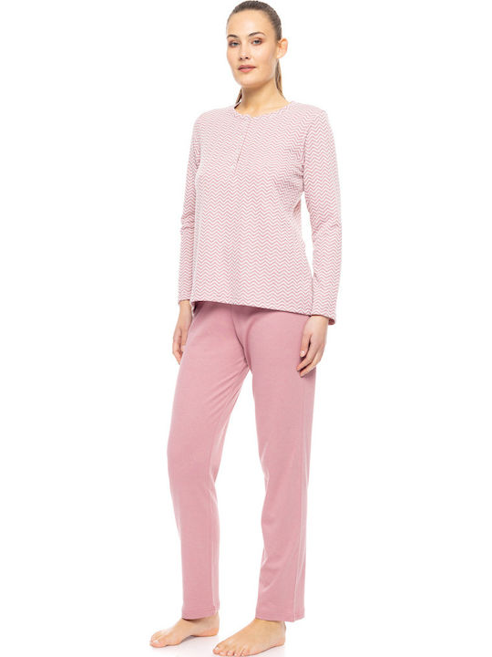 Pink Label Winter Women's Pyjama Set Pink