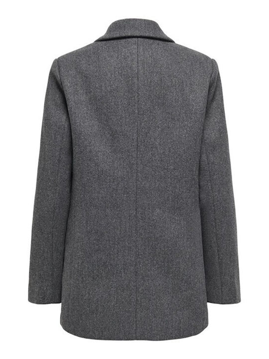Only Γυναικείο Σακάκι Dark Grey Melange