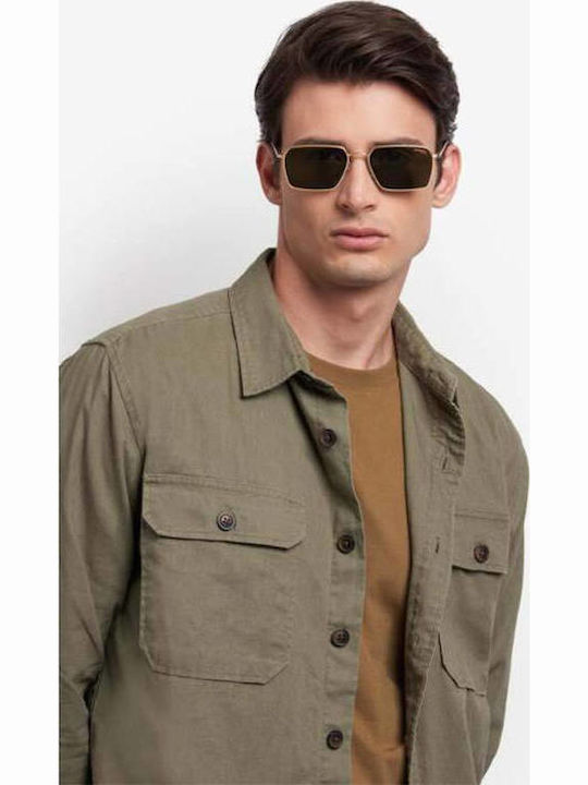 Carrera Men's Sunglasses with Gold Metallic Frame and Grey Gradient Lens 356/S RHL/08