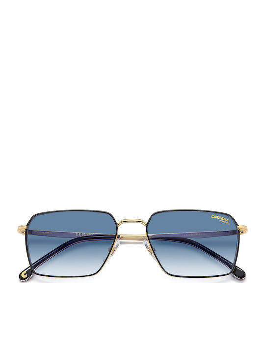 Carrera Men's Sunglasses with Gold Metallic Frame and Grey Gradient Lens 356/S RHL/08