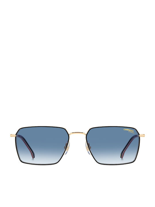 Carrera Men's Sunglasses with Gold Metallic Frame and Grey Gradient Lens 356/S RHL/08