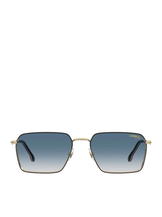 Carrera Men's Sunglasses with Gold Metallic Frame and Grey Gradient Lens 356/S RHL/08