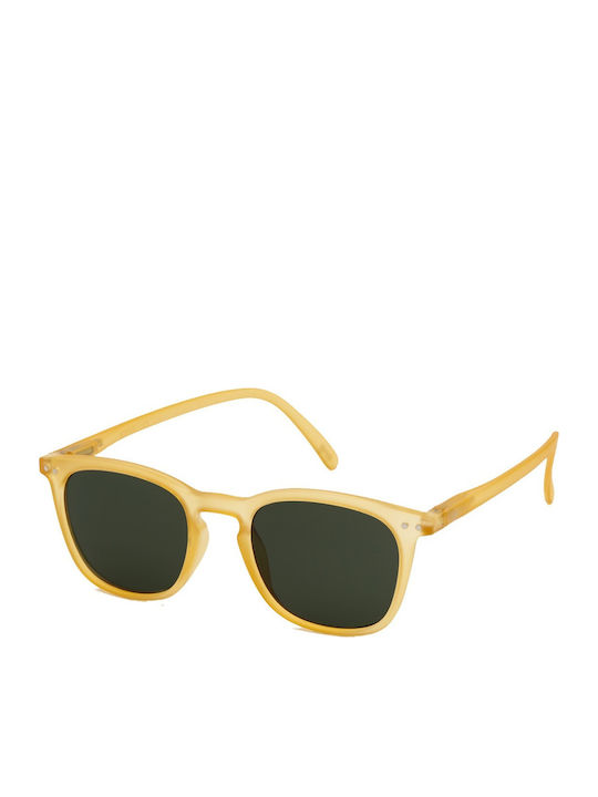 Izipizi Men's Sunglasses with Yellow Plastic Frame and Green Lens