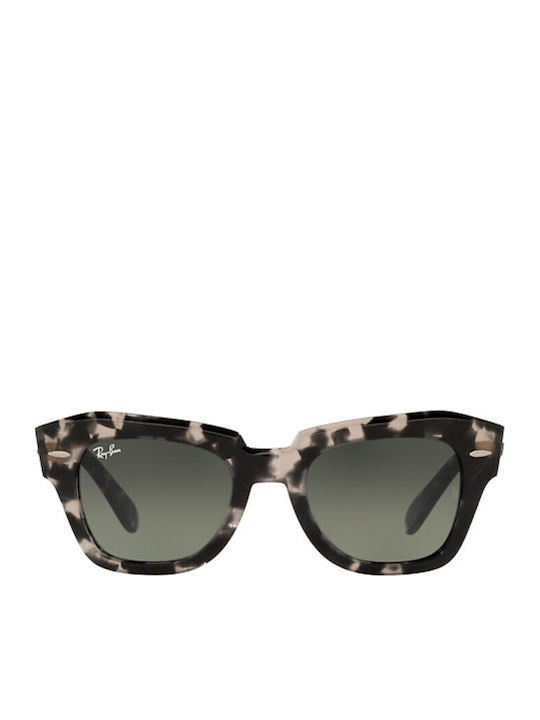 Ray Ban State Street Women's Sunglasses with Brown Tartaruga Plastic Frame and Black Gradient Lens RB2186 133371