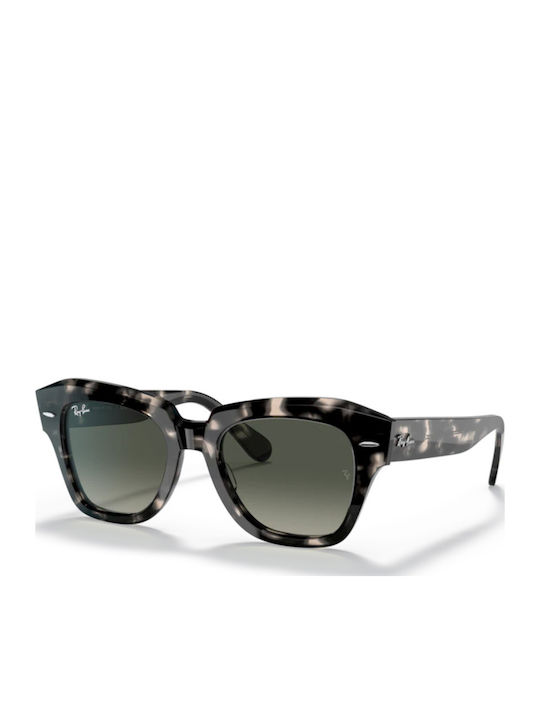 Ray Ban State Street Women's Sunglasses with Brown Tartaruga Plastic Frame and Black Gradient Lens RB2186 133371