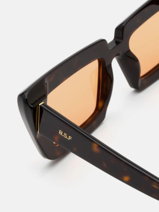 Retrosuperfuture Unisex Sonnenbrille mit Braun Schildkröte Kunststoff Gestell und Grün Linse GIARDINO-VK2