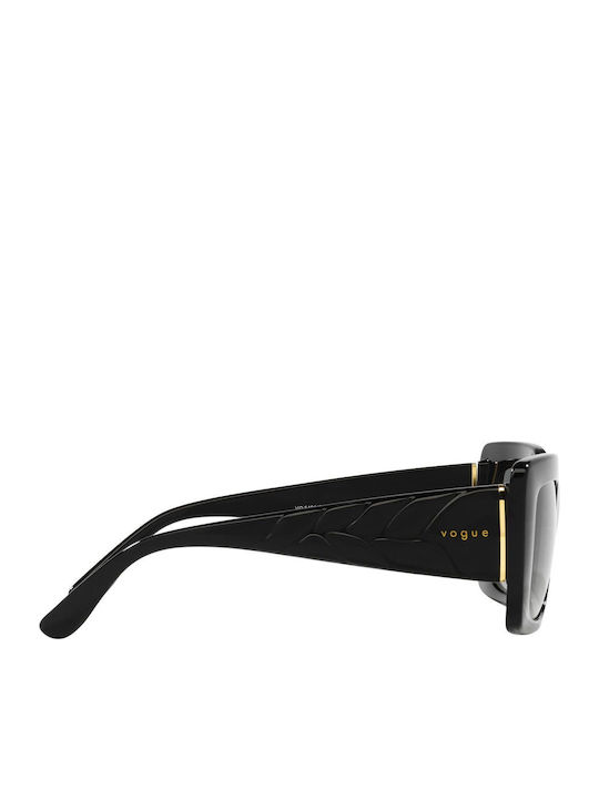 Vogue Women Sunglasses with Black Horn-Rimmed Frame and Grey Gradient Lens VO5481S W44/11