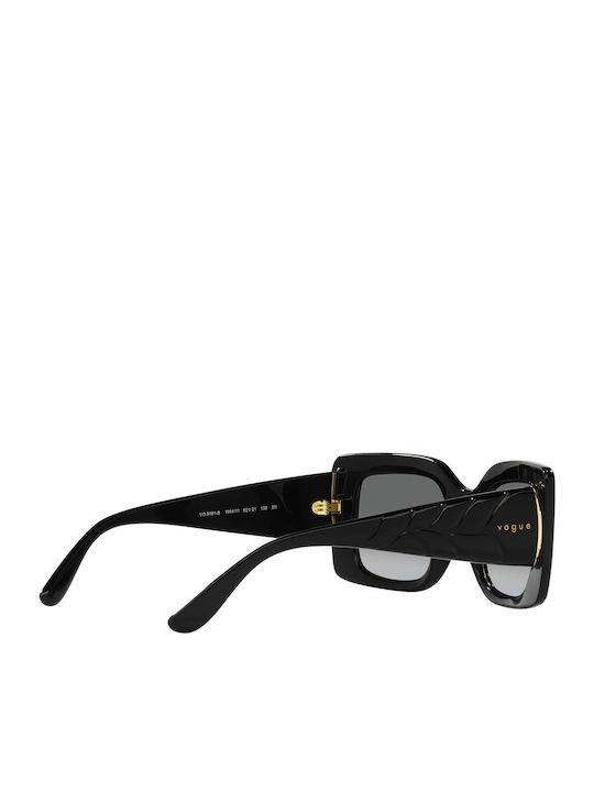 Vogue Women Sunglasses with Black Horn-Rimmed Frame and Grey Gradient Lens VO5481S W44/11