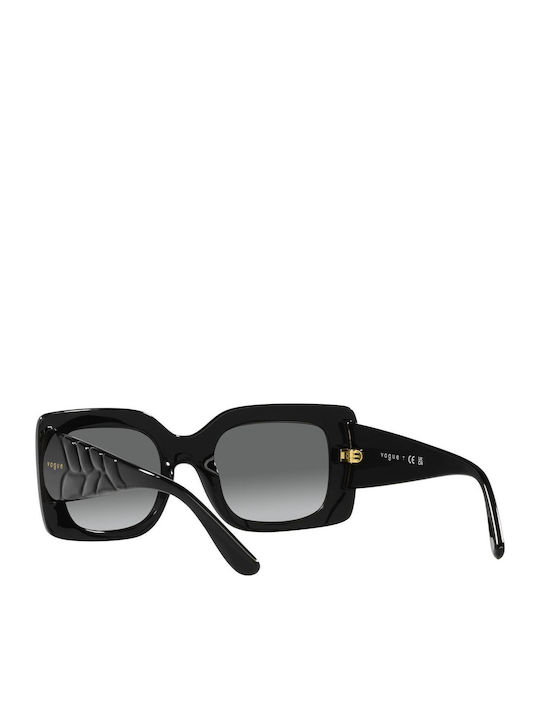 Vogue Women Sunglasses with Black Horn-Rimmed Frame and Grey Gradient Lens VO5481S W44/11
