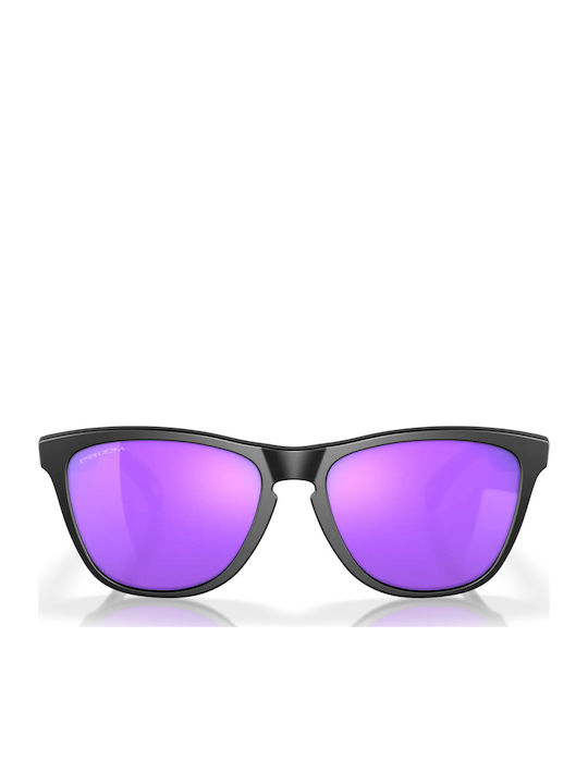 Oakley Frogskins Men's Sunglasses with Black Plastic Frame and Purple Mirror Lens OO9013-H6