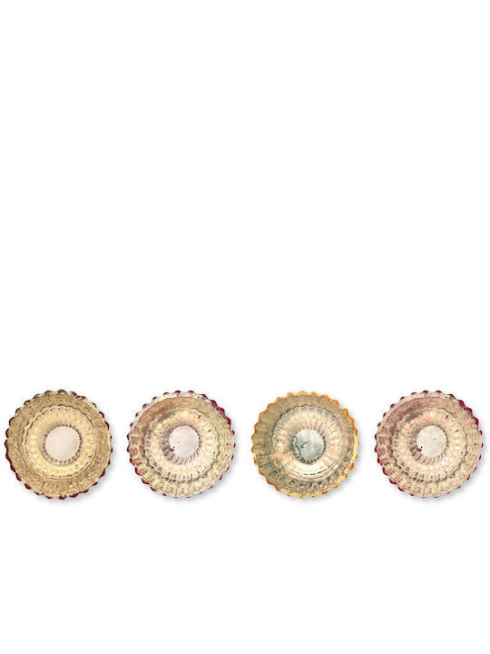 Pip Studio Set/4 Glas Kerzenhalter Bunte 7cm x 7cm