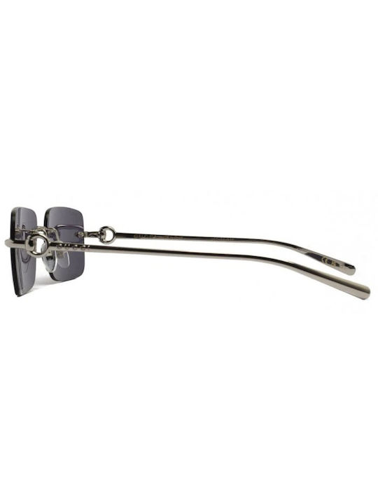 Gucci Unisex Sunglasses with Silver Metal Frame and Blue Lens GG1703S 003