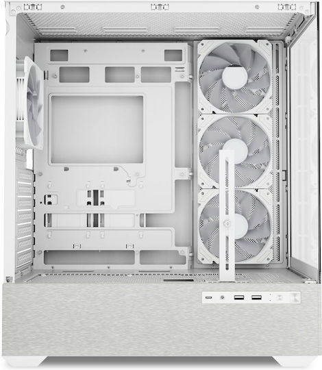 Sharkoon AK7 ARGB Gaming Midi-Turm Computergehäuse mit Seitenfenster Weiß