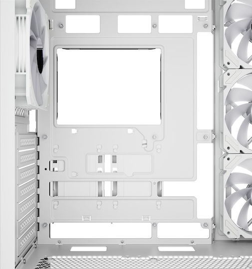 Sharkoon AK7 ARGB Gaming Midi-Turm Computergehäuse mit Seitenfenster Weiß