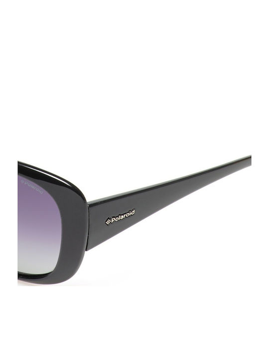 Polaroid Damen Sonnenbrille mit Schwarz Kunststoff Gestell und Schwarz Verlaufsfarbe Polarisiert Linse P8317 KIH/IX