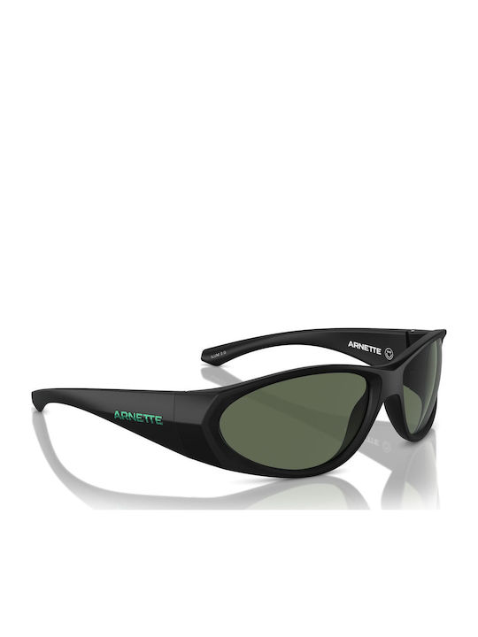 Arnette Ilum 2.0 Unisex Sunglasses with Black Horn-Rimmed Frame and Grey Lens