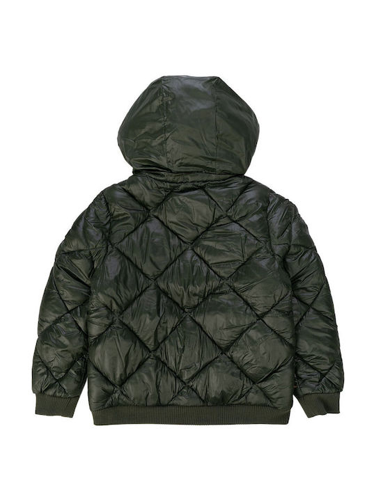 Kids' Bomber with Hood Khaki