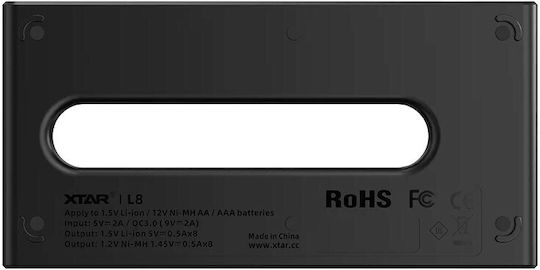 XTAR USB Зарядно 8 за батерии Ni-MH Размер AA/AAA в Черен цвят