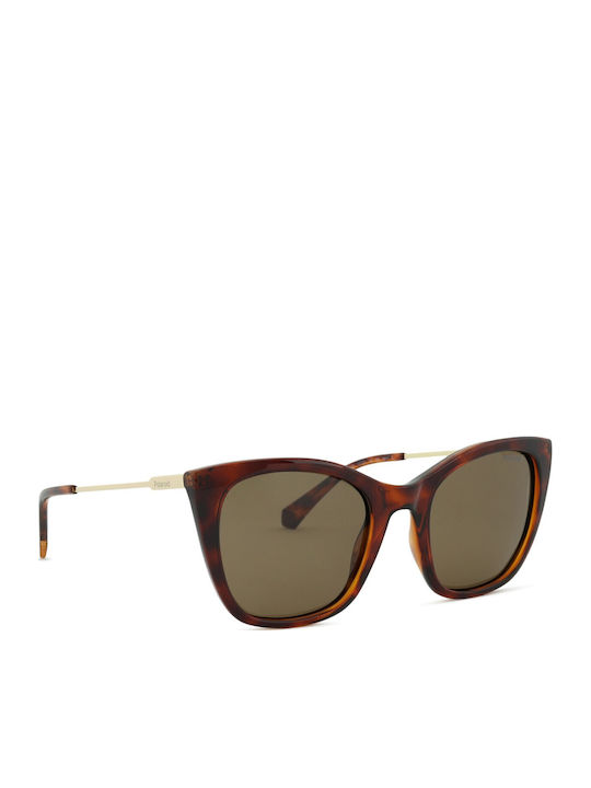 Polaroid Feminini Ochelari de soare cu Maro Tortoise Cadru și Maro Polarized Lentilă PLD4144/S/X 086/SP