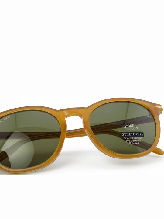 Serengeti Arlie Unisex Sunglasses with Yellow Plastic Frame and Green Lens SS483005