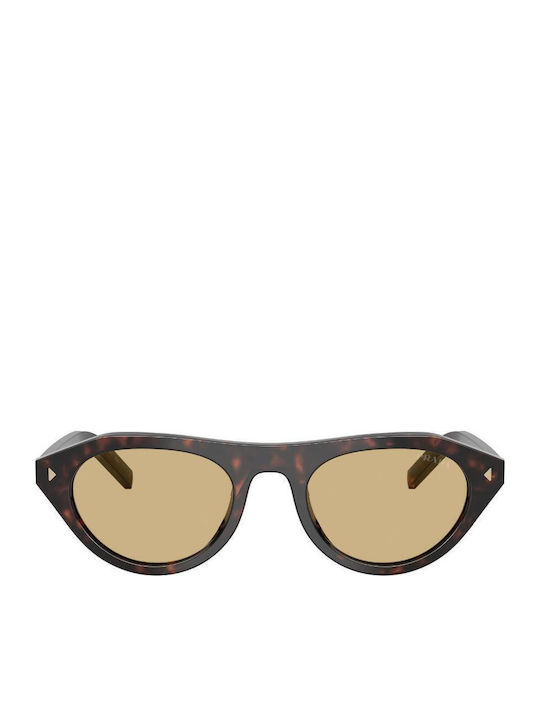 Prada Unisex Γυαλιά Ηλίου με Καφέ Ταρταρούγα Κοκκάλινο Σκελετό και Κίτρινο Φακό PRPRB15 17N70R