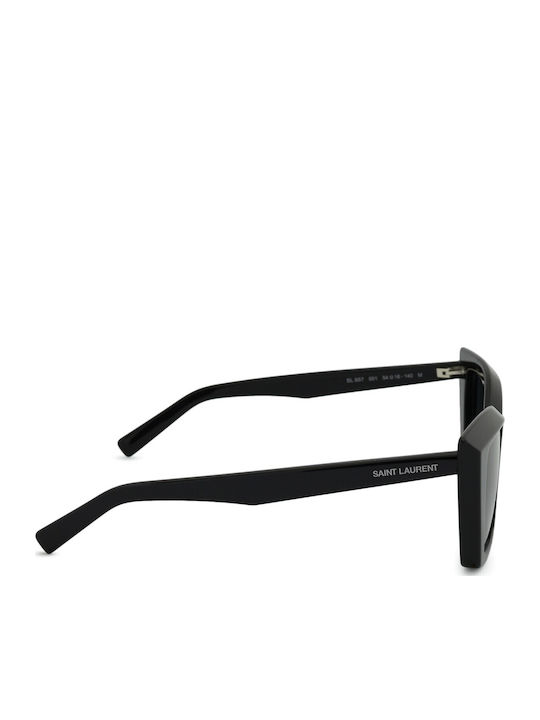 Ysl Women's Sunglasses with Black Plastic Frame and Black Lens SL 657 001