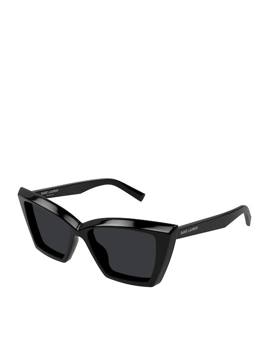 Ysl Women's Sunglasses with Black Plastic Frame and Black Lens SL 657 001