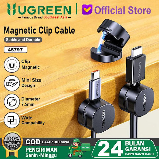 Cable Holder Magnetic Ugreen Lp886 45797 Black