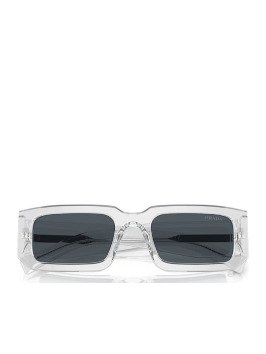 Prada Unisex Sunglasses with Transparent Plastic Frame and Gray Lens PR06YS 12R09T