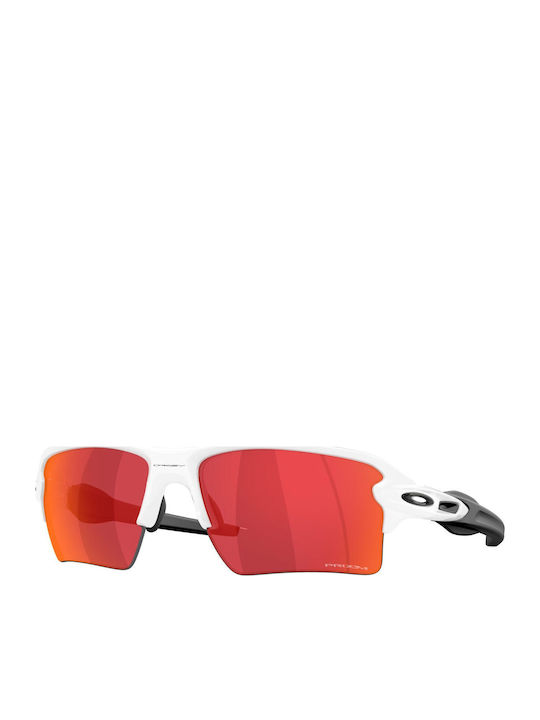 Oakley Flak 2.0 Men's Sunglasses with White Plastic Frame and Red Mirror Lens OO9488-03
