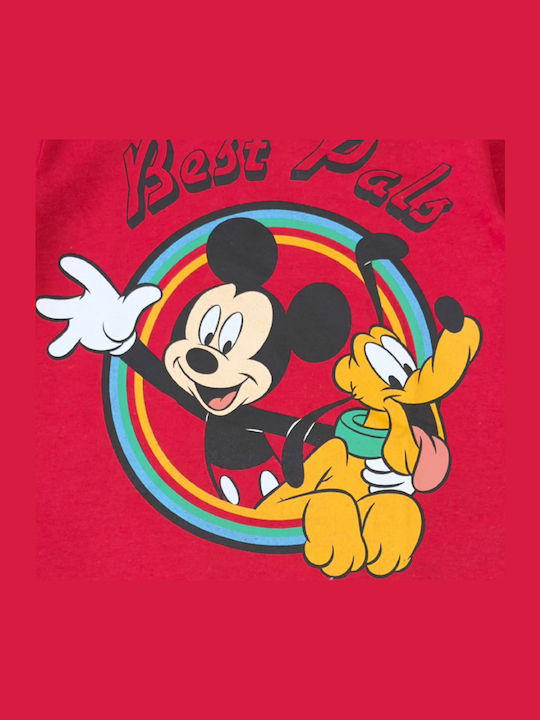 Kids' Shirt Long Sleeve Red Mickey