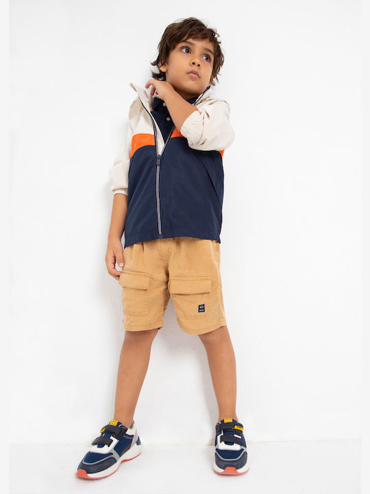 Kids' Casual Jacket Short Windproof with Hood Orange