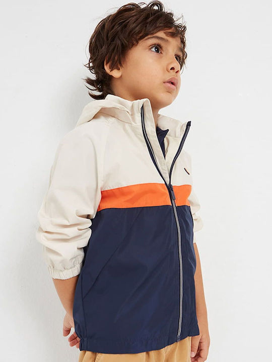 Kids' Casual Jacket Short Windproof with Hood Orange