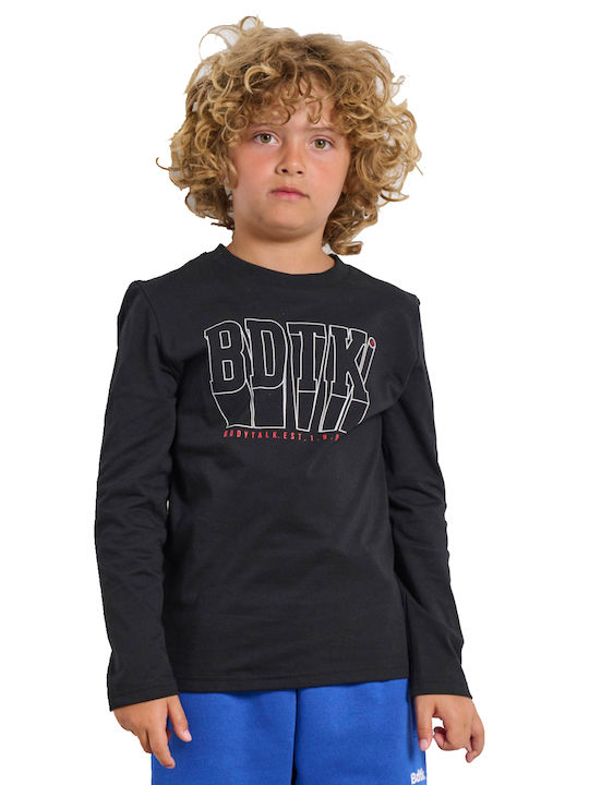 Kids Long-Sleeved Black Blouse