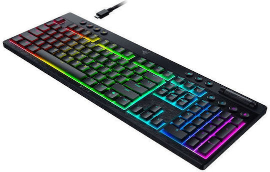 Razer BlackWidow V4 Low-profile HyperSpeed Wireless Gaming Mechanical Keyboard with Razer Green switches and RGB lighting (English US)