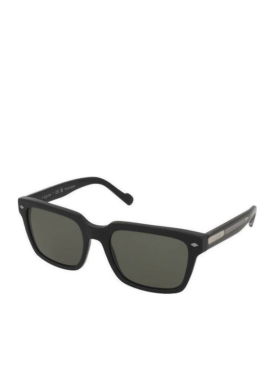 Vogue Men's Sunglasses with Black Horn-Rimmed Frame and Brown Polarized Lenses VO5573S W44/9A