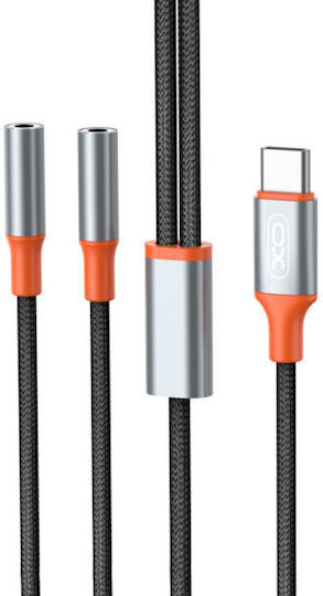 XO Nb269b Μετατροπέας USB-C male σε 3.5mm 2x female 1τμχ